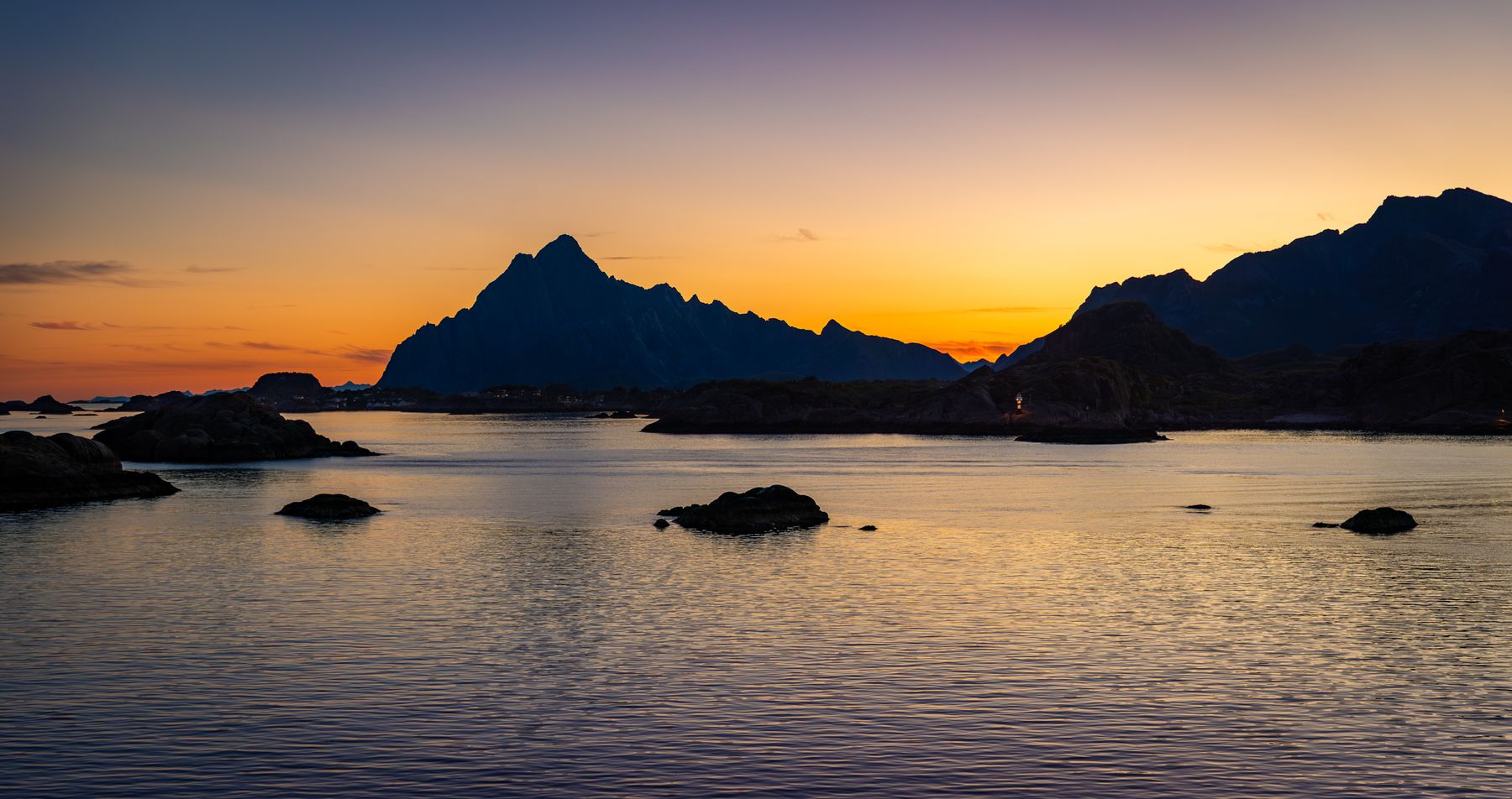 Sunset in the Mountains of the Lofoten Islands 9